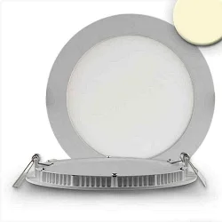 Downlight flad, dæmpbar IP42, sølv dæmpbar