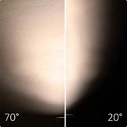 3-faset spot 42W - 20°-70° ON-OFF omskiftelig, fokuserbar, kardanisk drejning IP20, sort mat 