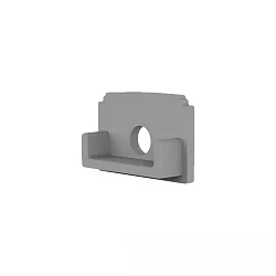 end cap T-PROFILE - E201 with cable hole, grey