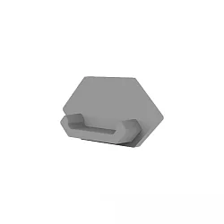 Endkappe E204 OUTER CORNER hjørne udenfor, med kabelhul, grå