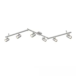 Spotlight bar 6-flammer, svingbar, drejelig, med leddelt arm GU10 IP20