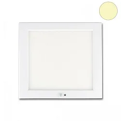 Udendørs loftlampe SLIM 18MM SQUARE PIR firkantet, med sensor, med bevægelsesdetektor IP52, hvid 
