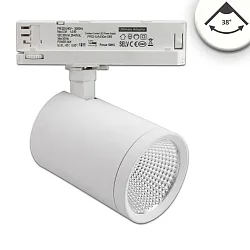 3-phase spot FOCUS FIX 38° swivelling, rotatable, switchable IP20, white 