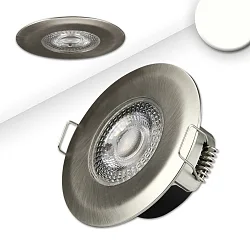 recessed luminaire PC68 IP44 BRUSHED rigid, dimmable IP44, brushed aluminium dimmable 5W 420lm 4000K >80° >80° CRI >80