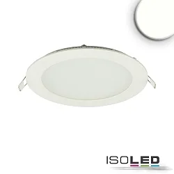 Downlight flad, rund, blændingsreduceret IP42, hvid dæmpbar