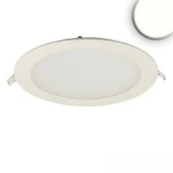 downlight flat, round, glare-reduced IP42, white 