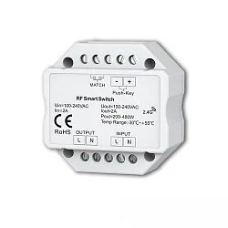 Off / omskifter SYS-PRO RF SMART SWITCH + ZIGBEE 3.0 PUSH ZigBee styrbar, omskiftelig, analog 0-10V dæmpningsudgang