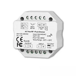 Dæmper SYS-PRO RF - PHASE TYPE CHOICE justerbar, ZigBee styrbar, TRIAC, Sys-Pro styrbar, hvid mat