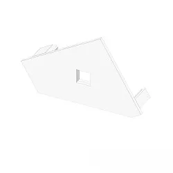 Endkappe EC111R (CORNER18) højre, sæt med 1, med kabelhul, hvid