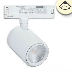 3-phase spot 42W - 20°-70° (DALI) rigid, DALI controllable, focusable IP20, dimmable