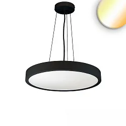 Pendel COLOR SWITCH ROUND - Ø 60CM CCT Switch, UGR < 19, multipower IP42, sort dæmpbar