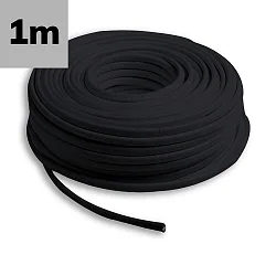 kabel PURE - 5X0,5MM² H05BQ-F - BY THE METER - COATED, sort