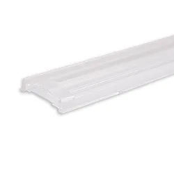 Linse C64 2X25° ASYM DOUBLE (LAMP30 V2) dobbelt, asymmetrisk, gennemsigtig