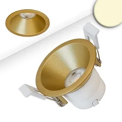 Indbygget spotlys BACK60 / LED MODULE UGR<12 rund, stiv, dæmpbar, gå tilbage IP20, guld mat dæmpbar