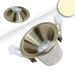 Indbygget spotlys BACK60 / LED MODULE UGR<12 rund, stiv, dæmpbar, gå tilbage IP20, messing børstet dæmpbar