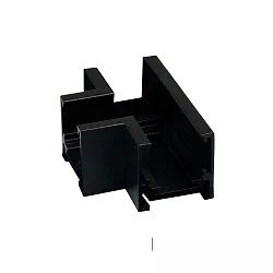 T-forbindelse 90° HORIZONTAL - TRACK48 SURFACE FLAT isoleret, mekanisk, vandret, sort