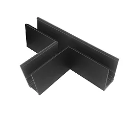 T-forbindelse CORNER 90° HORIZONTAL - TRACK48 SURFACE isoleret, mekanisk, vandret, sort