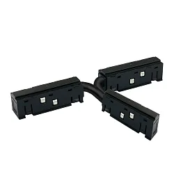 T-forbindelse FLEXIBLE - TRACK48 elektrisk, 4-polet, justerbar, universal, sort
