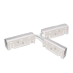 T-forbindelse FLEXIBLE - TRACK48 elektrisk, 4-polet, justerbar, universal, hvid