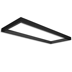 skinne TRACK48 H50 / 50 X 119.2CM (EMTPTY FRAME) firkantet, uden indsatser, sort