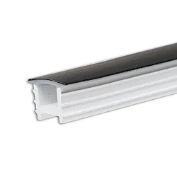tilbehør profil dæksel FLEX-COVER10 TWIST+BEND, opal, sort 2000cm