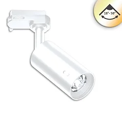 3-faset spot SELECT 18-50° PHASE CCT Switch, UGR < 19, multipower, fokuserbar, kardanisk drejning IP20, hvid dæmpbar