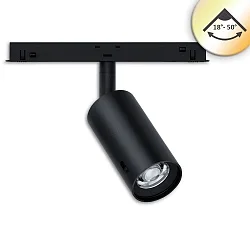 Skinne spot TRACK48 - SELECT 18-50° COLORSWITCH ON-OFF CCT Switch, UGR < 19, omskiftelig, fokuserbar IP20, sort mat 