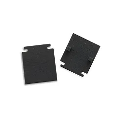 end cap TRACK48 FLAT H25 2 pcs., with cover, black
