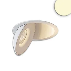 Indbygningslampe SPHERE svingbar, drejelig IP54, hvid dæmpbar 10W 500lm 2700K CRI 90-100