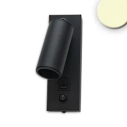 Læselampe med USB tilslutning, sort 