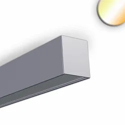 overflade lampe PROLAMP30H 41W CCT (HCL) DALI - 150CM OPAL+ DALI styrbar, CCT Switch IP42, sølv dæmpbar