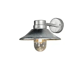 Udendørs wall luminaire VEGA med skærm E27 IP54, galvaniseret dæmpbar