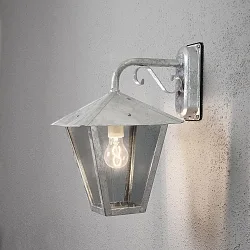 Udendørs wall luminaire BENU down E27 IP23, røgfarver, stål