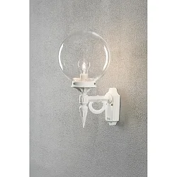 Udendørs wall luminaire ORION E27 IP23, gennemsigtig, hvid
