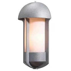 Udendørs wall luminaire TYR E27 IP23, opal, sølv