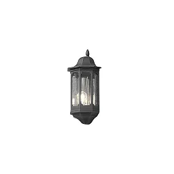 Wall luminaire PALLAS, E27 max. 100W, black aluminium / smoked acrylic glass
