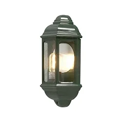 Outdoor wall luminaire CAGLIARI, E27 max. 100W, green, aluminium / clear glass