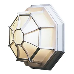 Væg- og Loftlampe 7091 E27 IP23, opal, hvid