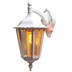 Udendørs wall luminaire FIRENZE down E27 IP43, gennemsigtig, hvid
