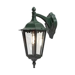 Udendørs wall luminaire FIRENZE down E27 IP43, grøn, gennemsigtig