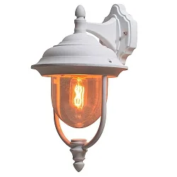 Udendørs wall luminaire PARMA down E27 IP43, gennemsigtig, hvid