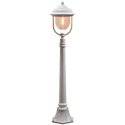 Path luminaire PARMA, E27 max. 75W, white aluminium / clear acrylic glass