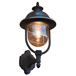 Udendørs wall luminaire PARMA up E27 IP43, rustfrit stål, klar, sort