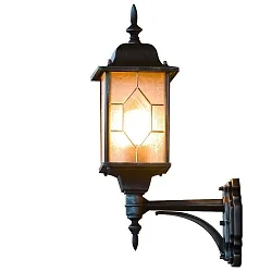 Udendørs wall luminaire MILANO E27 IP43, krystalklar, satin, sort, sølv