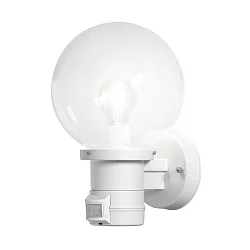 Udendørs wall luminaire NEMI med bevægelsesdetektor E27 IP44, gennemsigtig, hvid