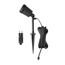 Jordspydslampe AMALFI 1-flamme IP44, sort