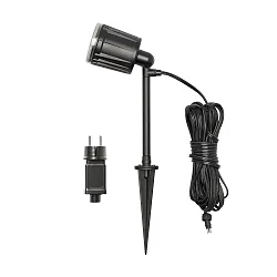 Jordspydslampe AMALFI 1-flamme IP44, sort