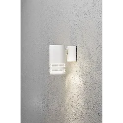 Udendørs wall luminaire MODENA down GU10 IP44, gennemsigtig, hvid
