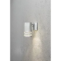 Udendørs wall luminaire MODENA down GU10 IP44, stål, gennemsigtig