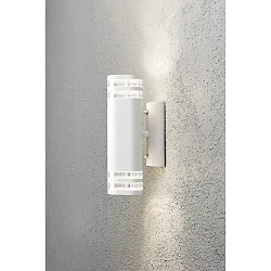 Udendørs wall luminaire MODENA up / down GU10 IP44, gennemsigtig, hvid